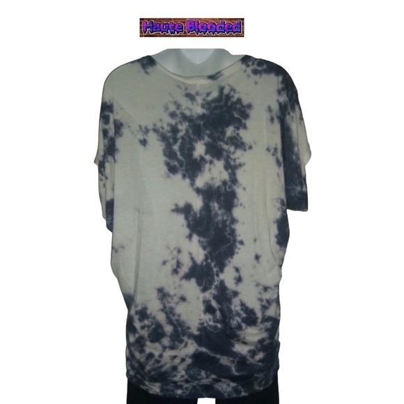 Splendid Tie Dye Blue White Bohemian Blouse Top USA Made Seen On Celebrity Boho - Picture 5 of 9